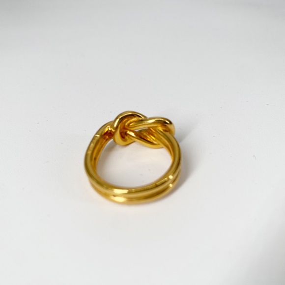 Hermes Atame Gold Metal Scarf Ring with Box Rare Vintage - Picture 12 of 12